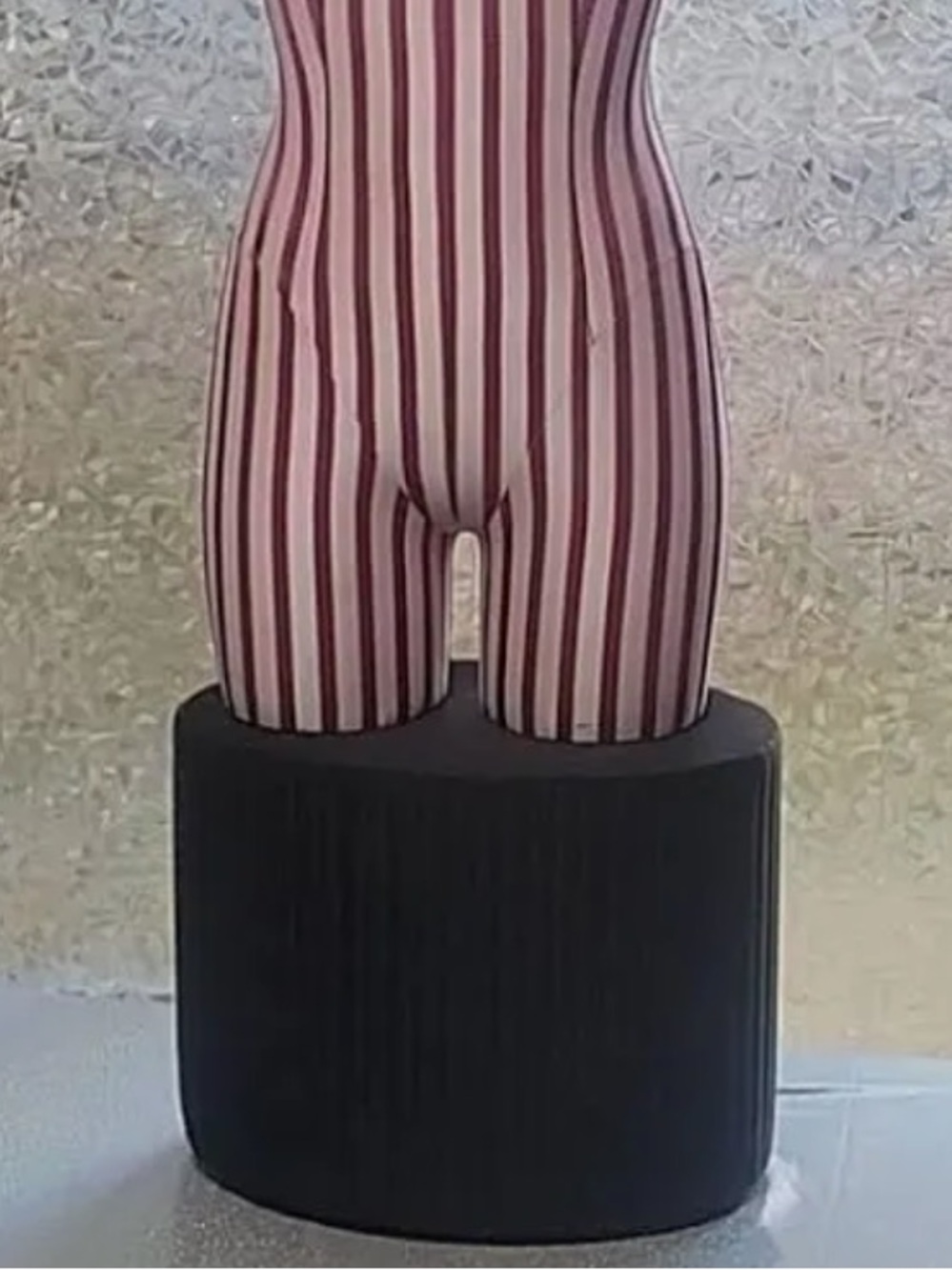 RARE VS Silk/Satin Black Mannequin Ottoman Stand Cusion Seat Riser Display Prop